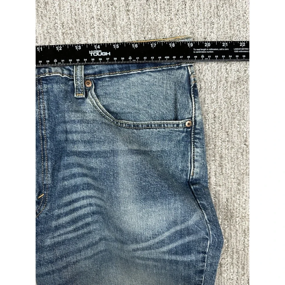 Levis 514 Jeans Mens 38x32 Blue Denim Straight Fit Logo Casual Pockets